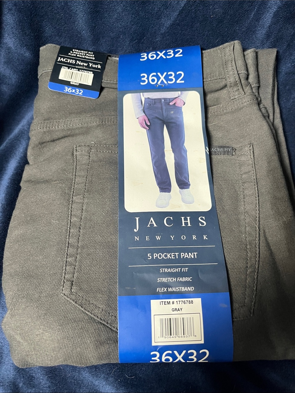 Jachs New York Men's Straight Jeans in Gray